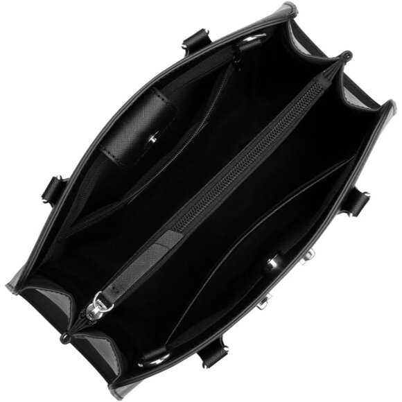 Stylish Cally Satchel - Black Handbag with Roomy Interior & Magnetic Fastening - Picture 4 of 5